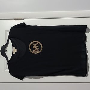 Woman's plus size Michael kors black and gold short sleeve shirt Nwot